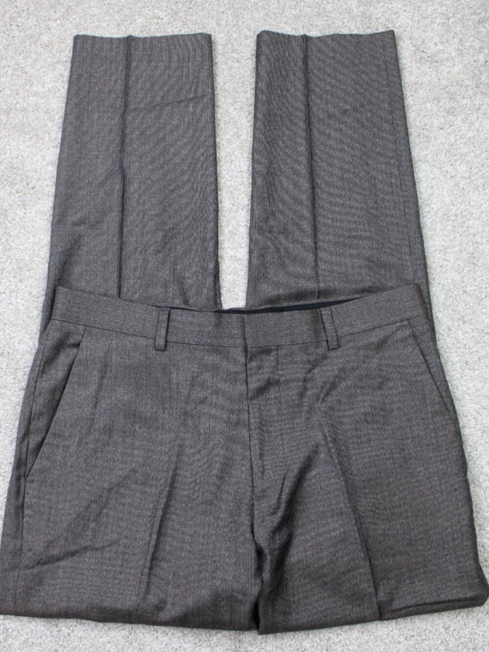Brooks Brothers Pants Men 32x32 Gray 100% Wool Modern Fit Acetate Lined Straight